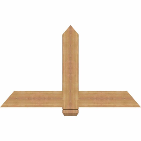 Ekena Millwork Eugene Smooth Timber Gable Bracket, Western Red Cedar, 48"W x 28"H x 1 1/2"D x 5 1/2"F, 14/12 Pitch GBW048X28X0206EUG00SWR